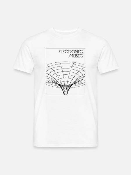 Elektronisches Musikplakat - Männer T-Shirt - Weiß