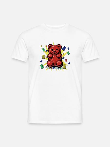 Gute Laune Gummibär - Männer T-Shirt - Weiß