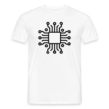 Elektronische Leiterplatten - Männer T-Shirt - Weiß - Vorne - AI Model Male 178 dark (178cm)