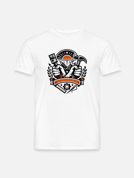 Werkzeughelden Kraftgrafik - Männer T-Shirt - Weiß
