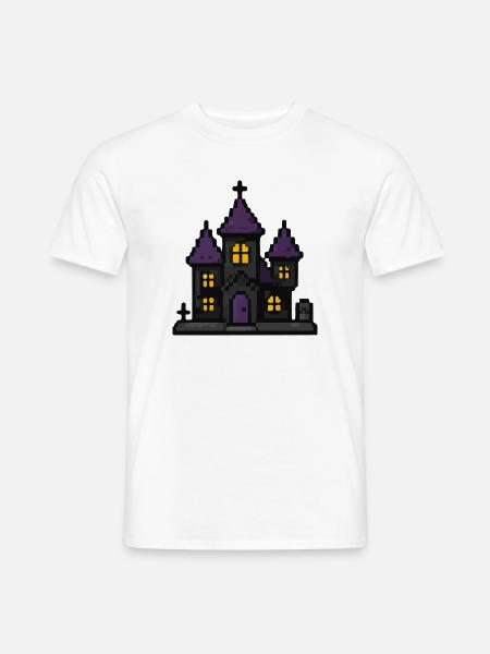 Purpurnacht-Spukhaus - Männer T-Shirt - Weiß
