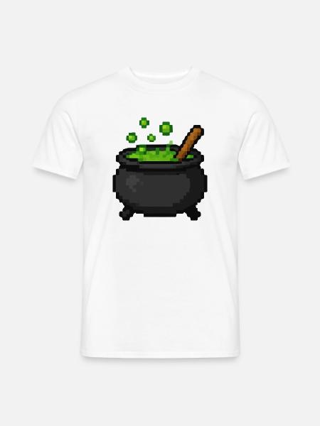 Pixelkessel der Grüntränke - Männer T-Shirt - Weiß
