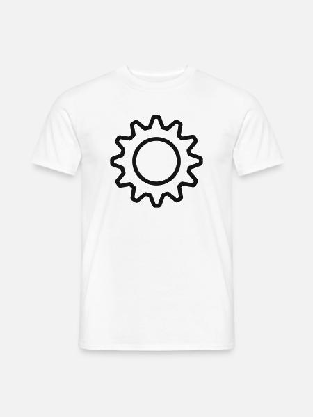 Industrial Gear Zahnradlinien-Ikone - Männer T-Shirt - Weiß