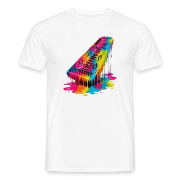 Musiker Zupfinstrument Hackbrett Dulcimer - Männer T-Shirt - Weiß - Vorne - AI Model Male 178 dark (178cm)