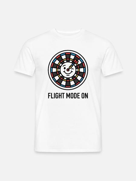 Dart - Flight mode on - Männer T-Shirt - Weiß