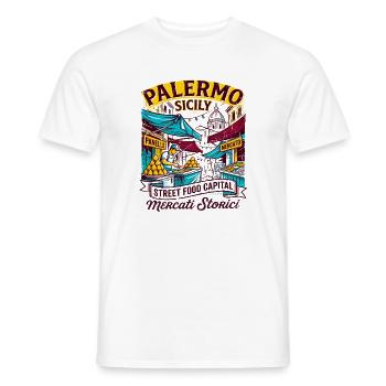 Palermo Sicily Street Food Capital Historical - Männer T-Shirt - Weiß - Vorne - AI Model Male 178 dark (178cm)
