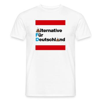KEINE ALTERNATIVE FÜR DEUTSCHLAND, AFD VERHINDERN - Männer T-Shirt - Weiß - Vorne - AI Model Male 178 dark (178cm)