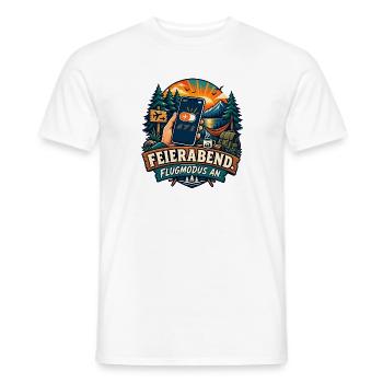 Feierabend – Flugmodus an - Männer T-Shirt - Weiß - Vorne - AI Model Male 178 dark (178cm)