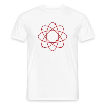 Atom - Männer T-Shirt - Weiß - Vorne - AI Model Male 178 dark (178cm)
