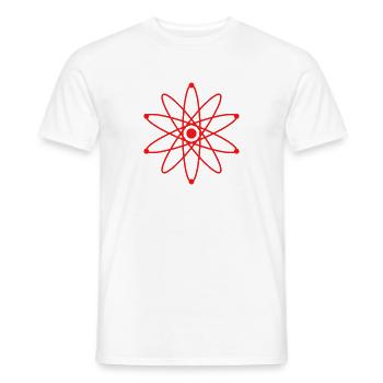 Atom - Männer T-Shirt - Weiß - Vorne - AI Model Male 178 dark (178cm)