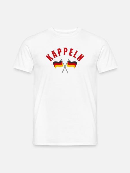 Kappeln Kreuzende Deutsche Flaggen - Männer T-Shirt - Weiß