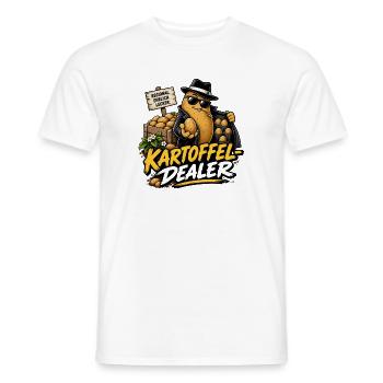 Kartoffel Dealer - Männer T-Shirt - Weiß - Vorne - AI Model Male 178 dark (178cm)