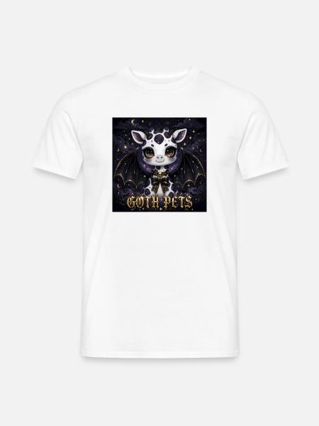 Gothic Galaxy Bat-Pet mit Sternen - Männer T-Shirt - Weiß