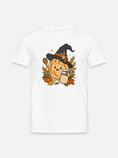 Sauerteig-Hexe - Männer T-Shirt - Weiß