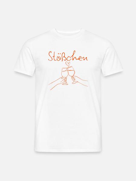 STÖßCHEN, PARTY, GESELLIGKEIT, DAYDRINKING 🥂🥂🥂 - Männer T-Shirt - Weiß