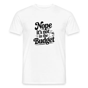 Nein, das ist nicht im Budget - Männer T-Shirt - Weiß - Vorne - AI Model Male 178 dark (178cm)