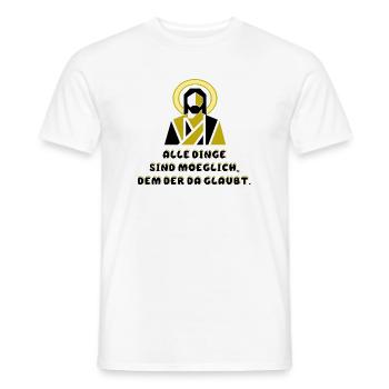 Jesus modern mit spruch  - Männer T-Shirt - Weiß - Vorne - AI Model Male 178 dark (178cm)