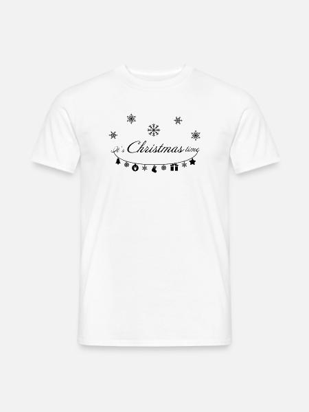 Es ist Weihnachtszeit - Männer T-Shirt - Weiß