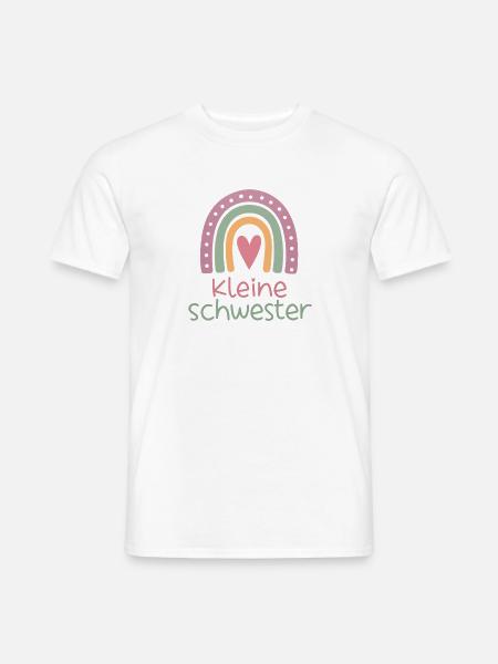 Kleine Schwester Regenbogen - Männer T-Shirt - Weiß