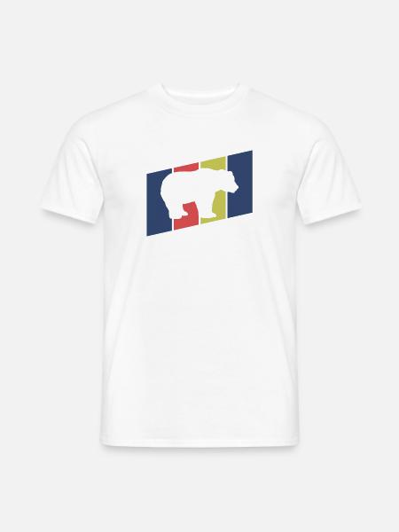 Bär Silhouette Retro Style - Männer T-Shirt - Weiß