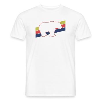 Bär Silhouette Retro Style - Männer T-Shirt - Weiß - Vorne - AI Model Male 178 dark (178cm)