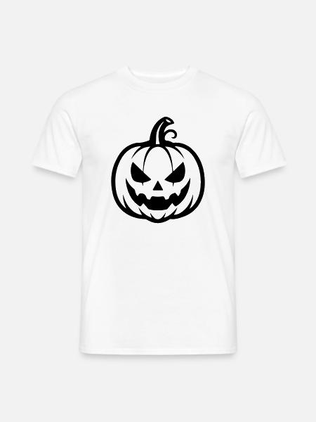 Kürbis Kopf - Männer T-Shirt - Weiß