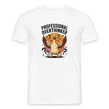  Professional Overthinker Ente Grübeln Humor - Männer T-Shirt - Weiß - Vorne - AI Model Male 178 dark (178cm)