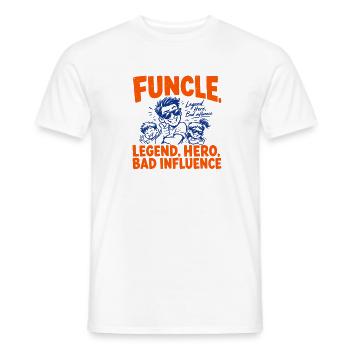 Funcle - Fun Uncle - Männer T-Shirt - Weiß - Vorne - AI Model Male 178 dark (178cm)