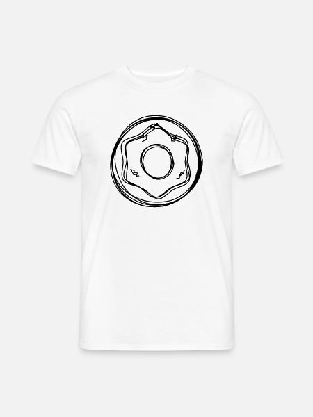 Donut handgezeichnet - Männer T-Shirt - Weiß