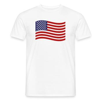 Flagge der Vereinigten Staaten - Männer T-Shirt - Weiß - Vorne - AI Model Male 178 dark (178cm)