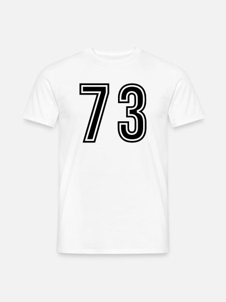 73 Zahl symbol - Männer T-Shirt - Weiß