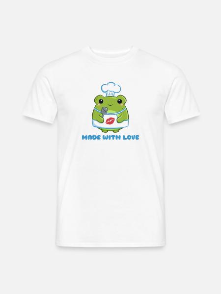 Kochfrosch mit Liebe - Männer T-Shirt - Weiß