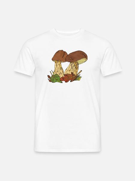 Pilze - Männer T-Shirt - Weiß