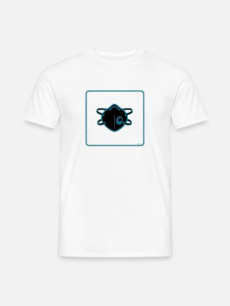 Lineare Neonmaske - Männer T-Shirt - Weiß