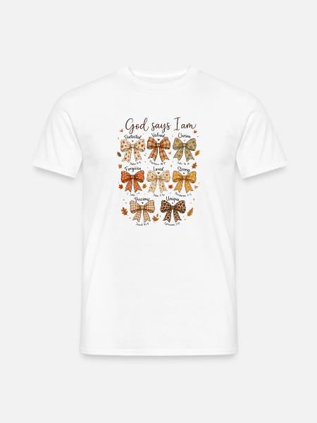 Gott Sagt: Ich Bin Herbstschleifen Bibelvers - Männer T-Shirt - Weiß