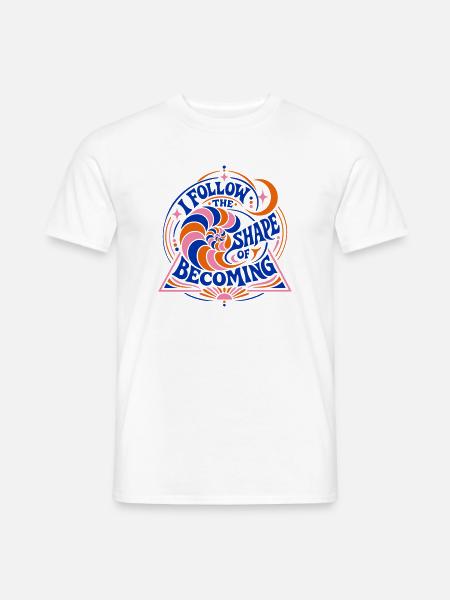 Follow the Shape of Becoming - Männer T-Shirt - Weiß
