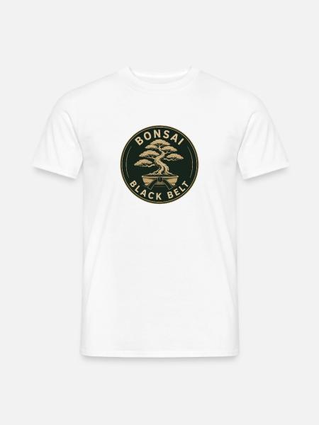 Bonsai-Schwarzgurt - Männer T-Shirt - Weiß