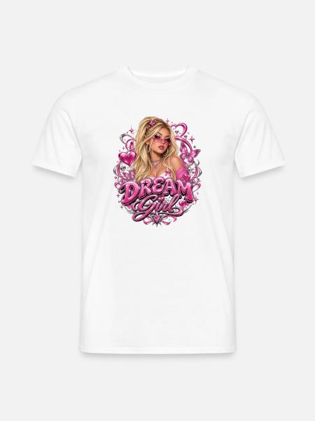 Dream Girl Glamour Rose Pink - Männer T-Shirt - Weiß