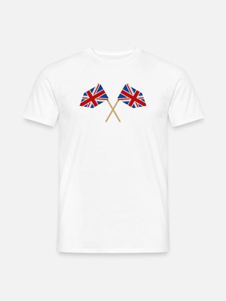 Flagge Großbritanniens - Männer T-Shirt - Weiß