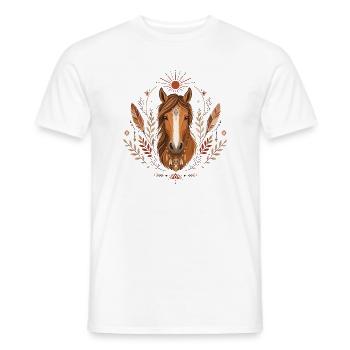 Horse Head Boho - Männer T-Shirt - Weiß - Vorne - AI Model Male 178 dark (178cm)