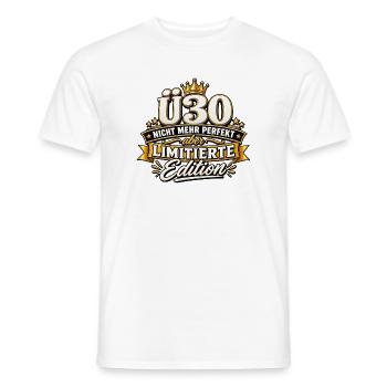 Ü30  - Männer T-Shirt - Weiß - Vorne - AI Model Male 178 dark (178cm)