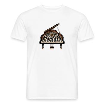 Labyrinth Klaviermusikkunst - Männer T-Shirt - Weiß - Vorne - AI Model Male 178 dark (178cm)