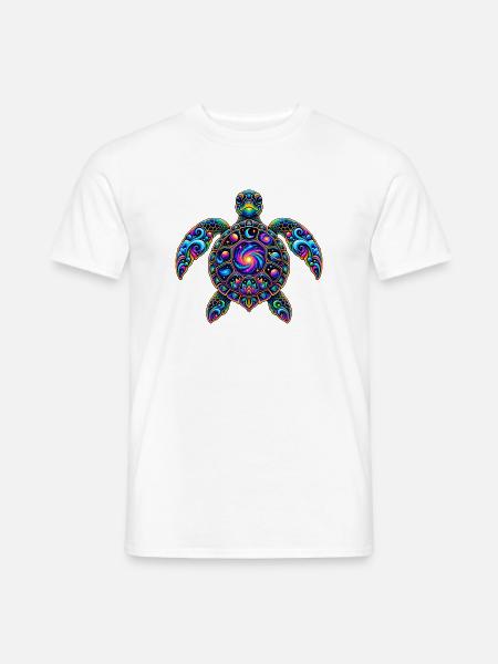 Kosmische Schildkröte Beschützer - Männer T-Shirt - Weiß