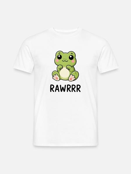 Süßer Frosch Lustiger Cartoon - Männer T-Shirt - Weiß