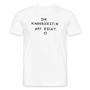 Die Kinderärztin hat Recht - Männer T-Shirt - Weiß - Vorne - AI Model Male 178 dark (178cm)