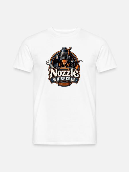 3D Druck Nozzle Whisperer - Männer T-Shirt - Weiß