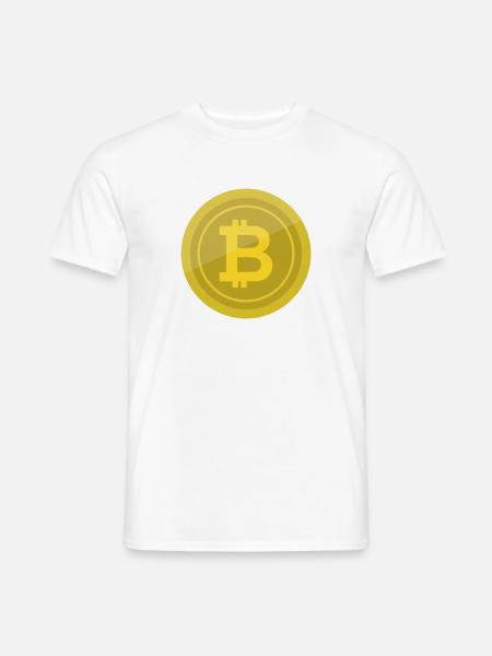 Bitcoin-Coin - Männer T-Shirt - Weiß