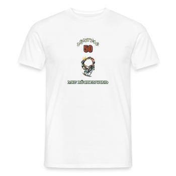 Fünfzig mit Rückenwind - Männer T-Shirt - Weiß - Vorne - AI Model Male 178 dark (178cm)