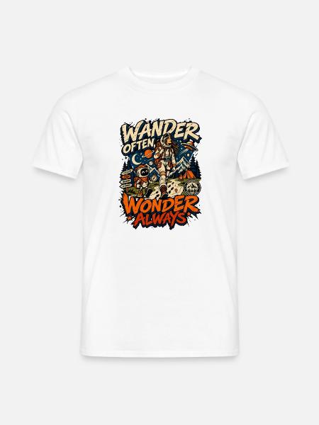 Oft umherwandern, immer staunen - Männer T-Shirt - Weiß