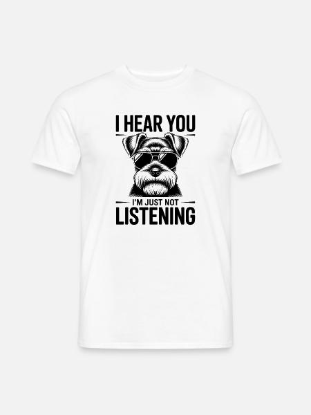 Schnauzer Sprüche Lustiges Schnauzer Geschenk - Männer T-Shirt - Weiß